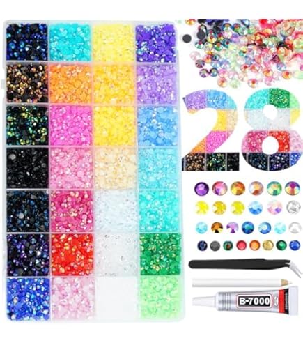 Amazon.co.jp: ネイル パーツ セット 54 台座付き ストーン ミックス